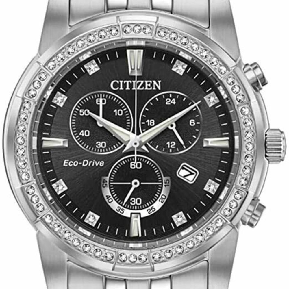 Citizen Eco 42mm Silver Diamond Accent Watch w/ bx